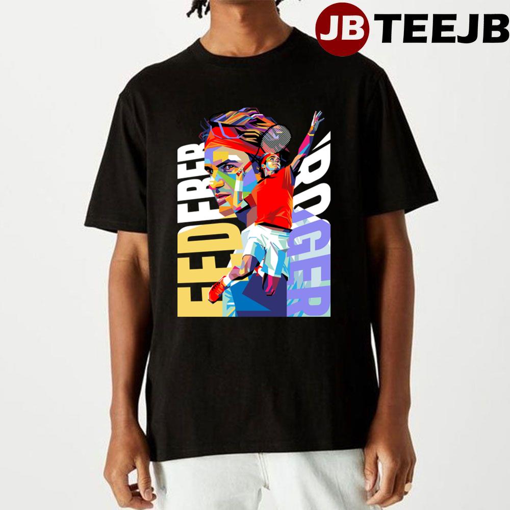 Colorful Roger Federer Unisex T-Shirt