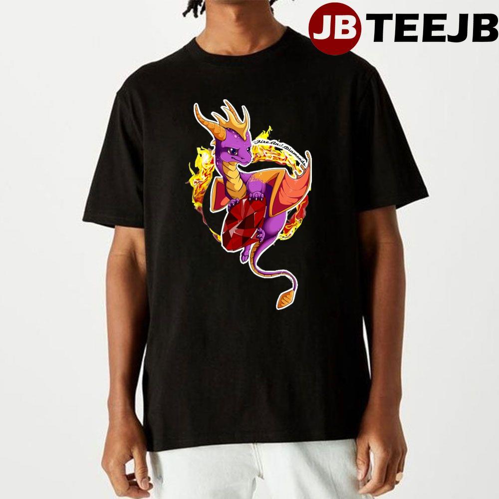 Fire And Diamonds Spyro Unisex T-Shirt