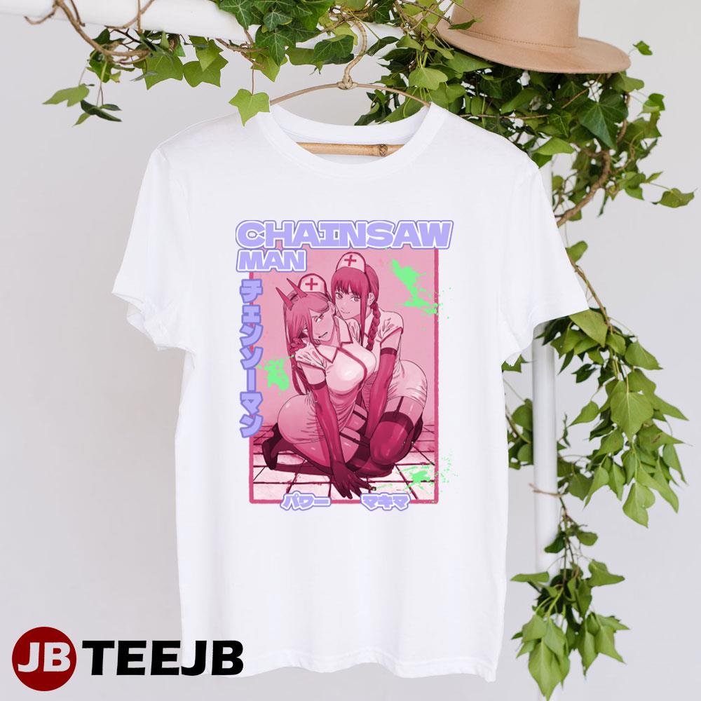 Pink Power And Makima Chainsaw Man Unisex T-Shirt