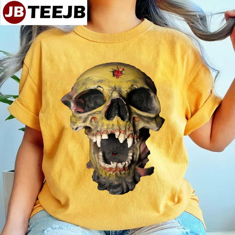 Pirates Jack Skull Spider Blood Carribean Unisex T-Shirt