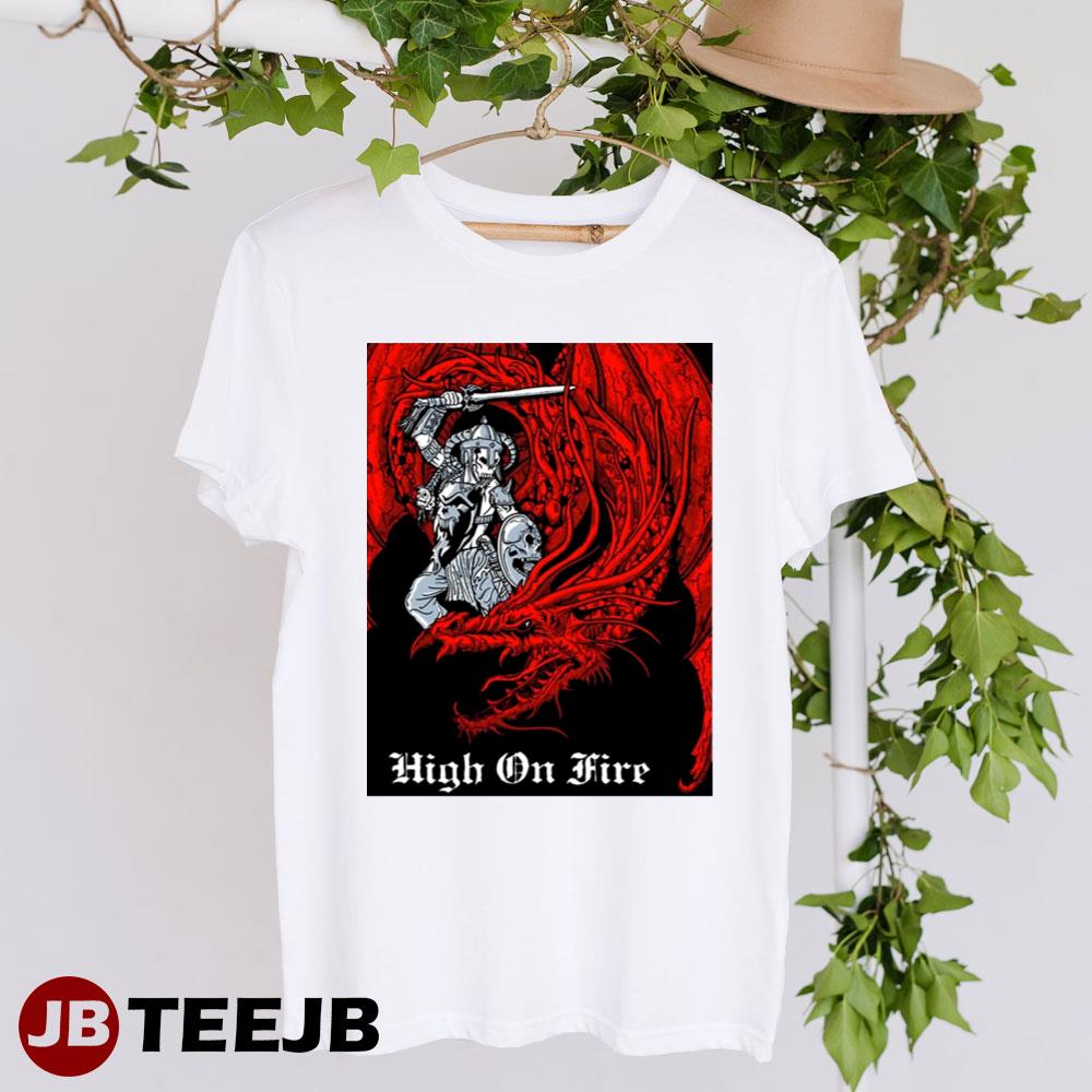 Red Black Art High On Fire Band Unisex T-Shirt