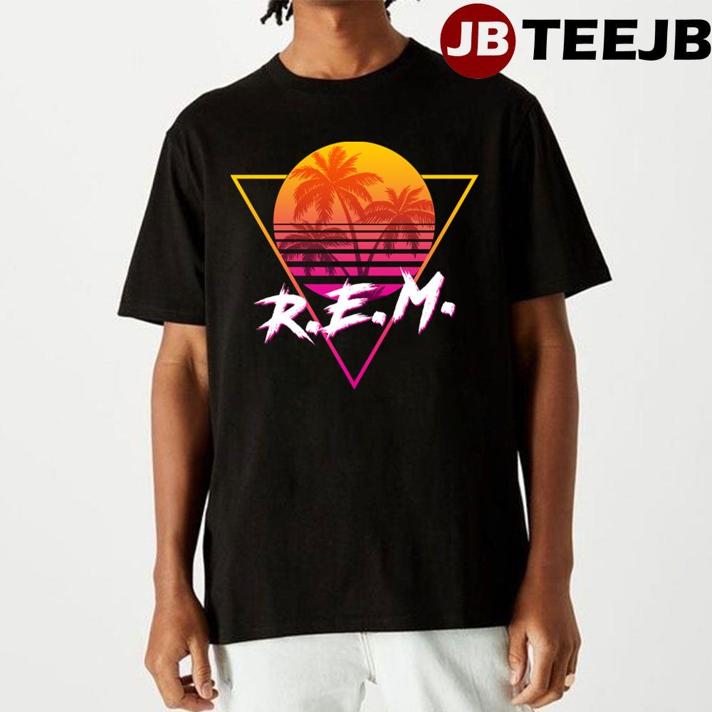 Retro 80s Art Sunset Aesthetic Rem Band Unisex T-Shirt