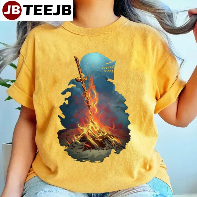 Retro Art Fire Dark Souls Unisex T-Shirt