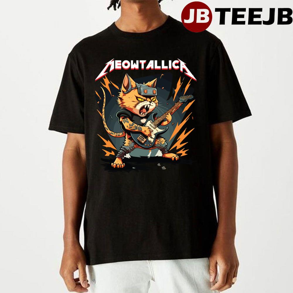 Retro Art Metallica Love Meowtallica Unisex T-Shirt