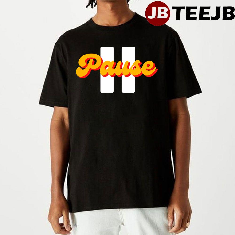 Retro Pause Game Button Unisex T-Shirt