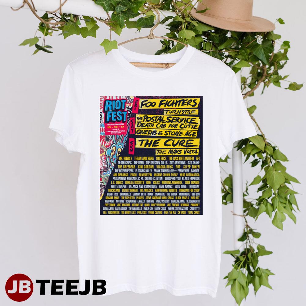 Riot Fest 2023 Foo Fighters Turnstile The Cure Unisex T-Shirt