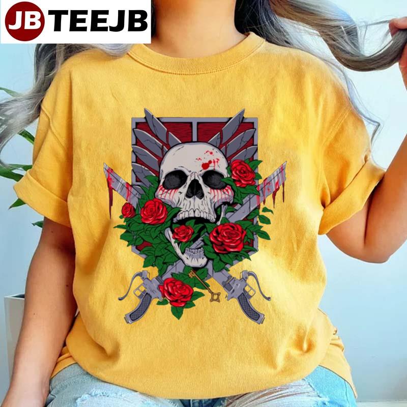 Rose Skull Attack On Titan Unisex T-Shirt