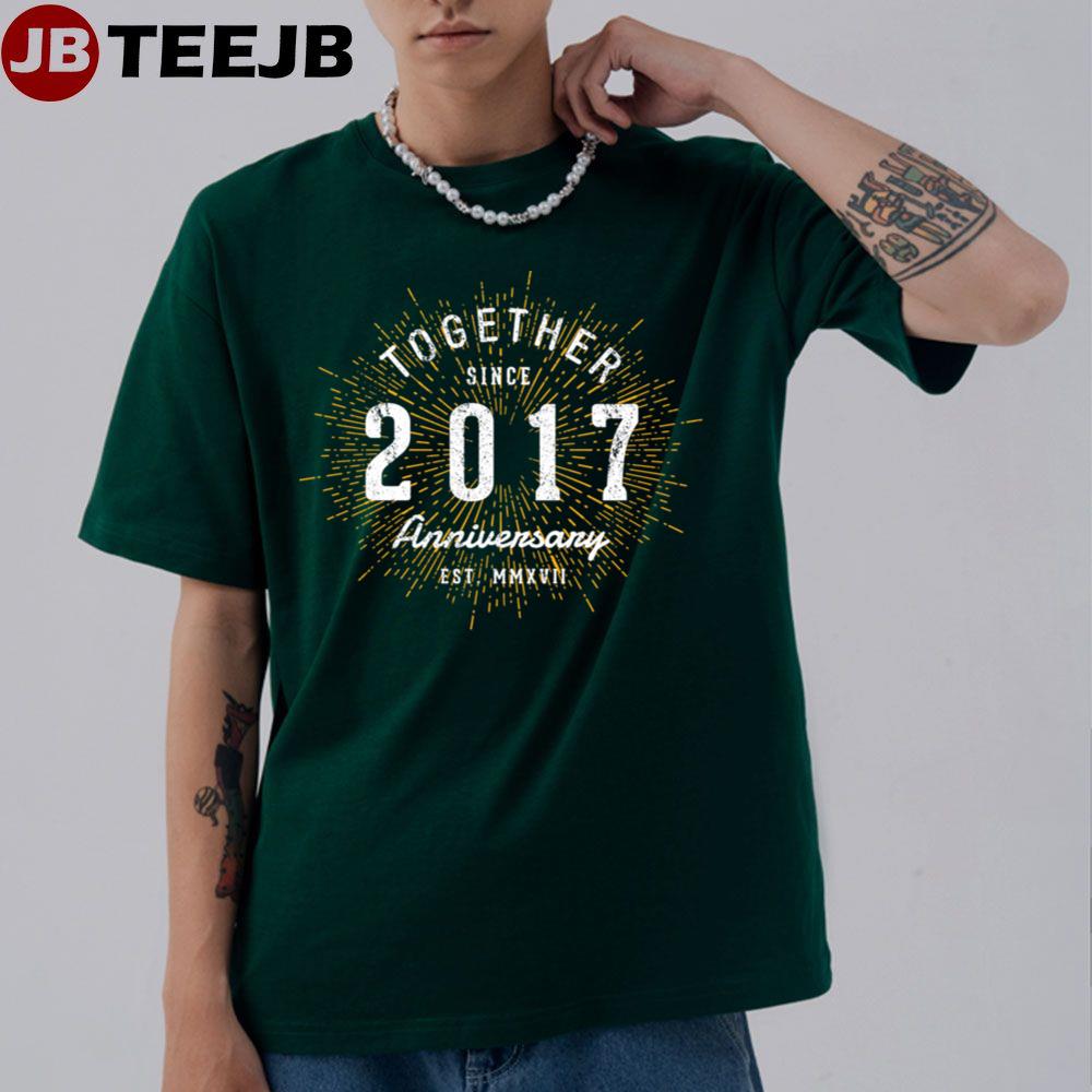 Together Since 2017 Vintage 5th Anniversary Pullov Unisex T-Shirt