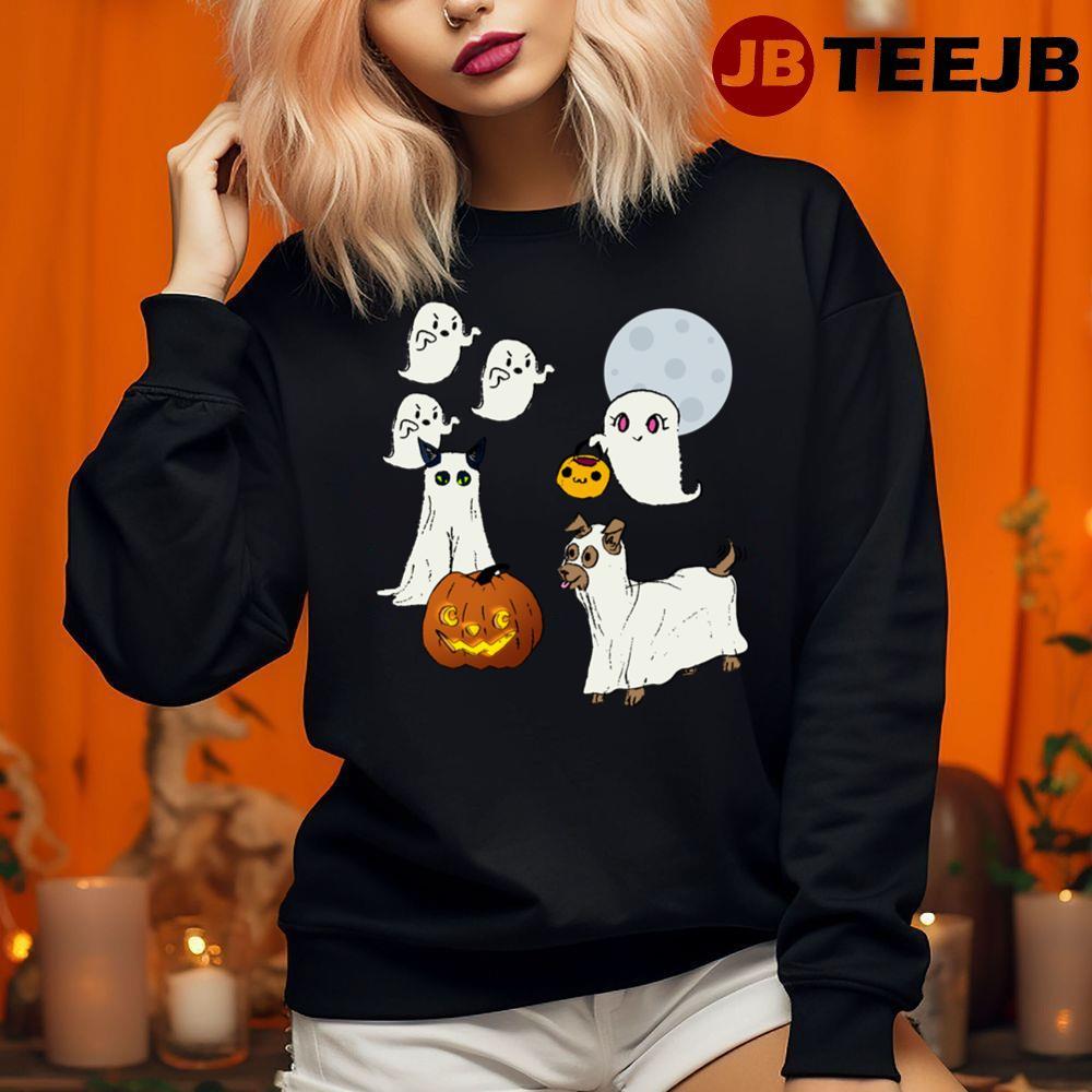 A Haunted Trick Or Treat Cute Casper Happy Halloween TeeJB Unisex Sweatshirt
