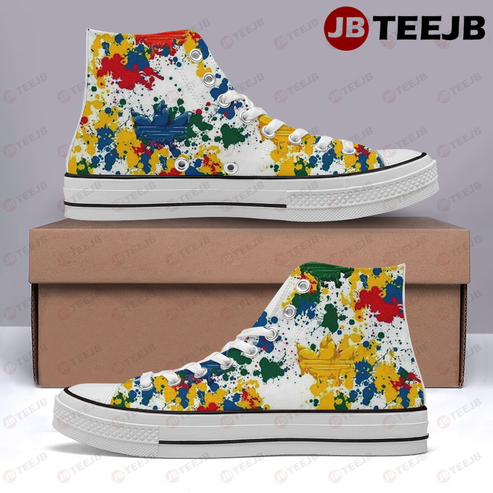 Adidas Pattern Version 04 High Top Retro Canvas Shoes