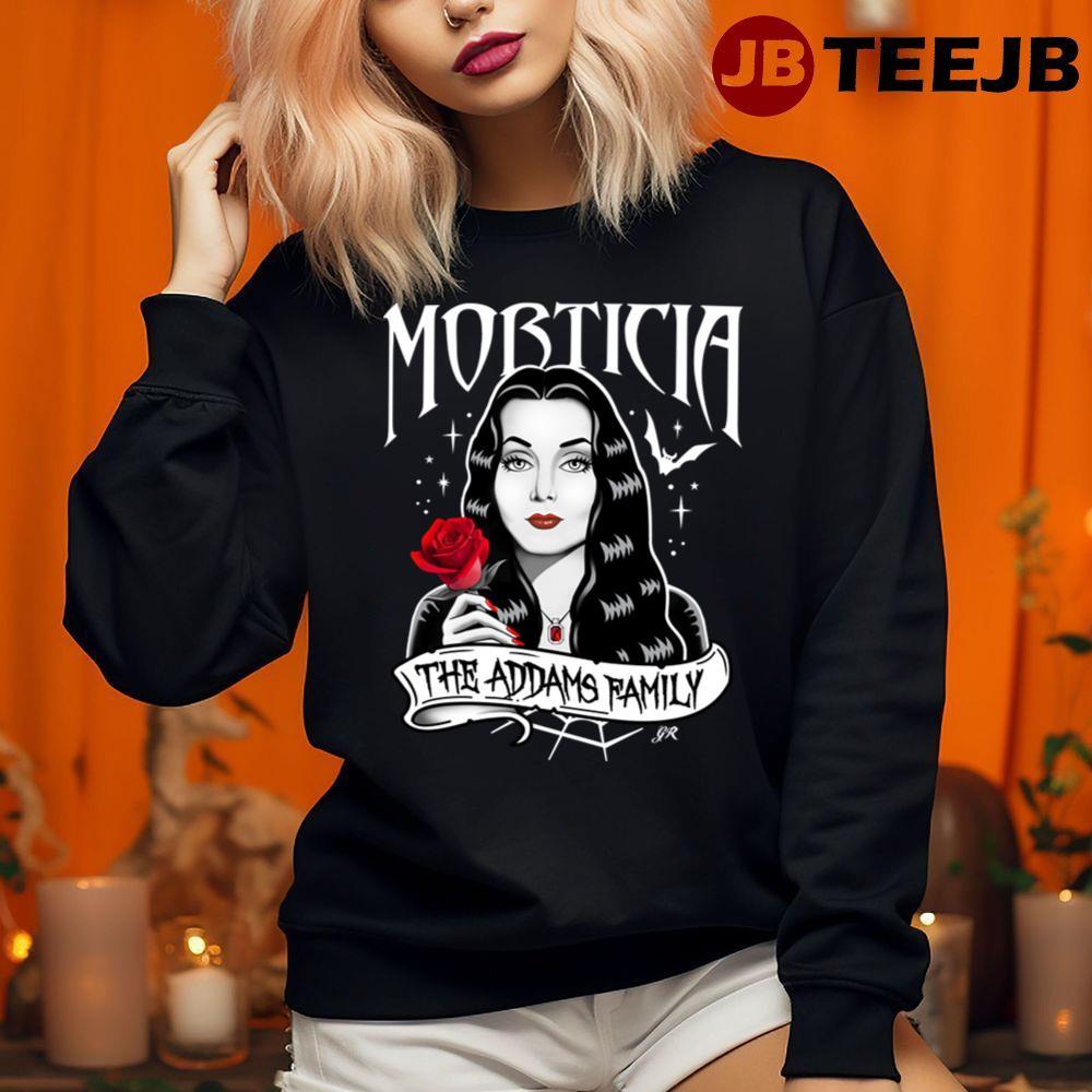 Art Morticia The Addams Family Happy Halloween TeeJB Unisex Sweatshirt