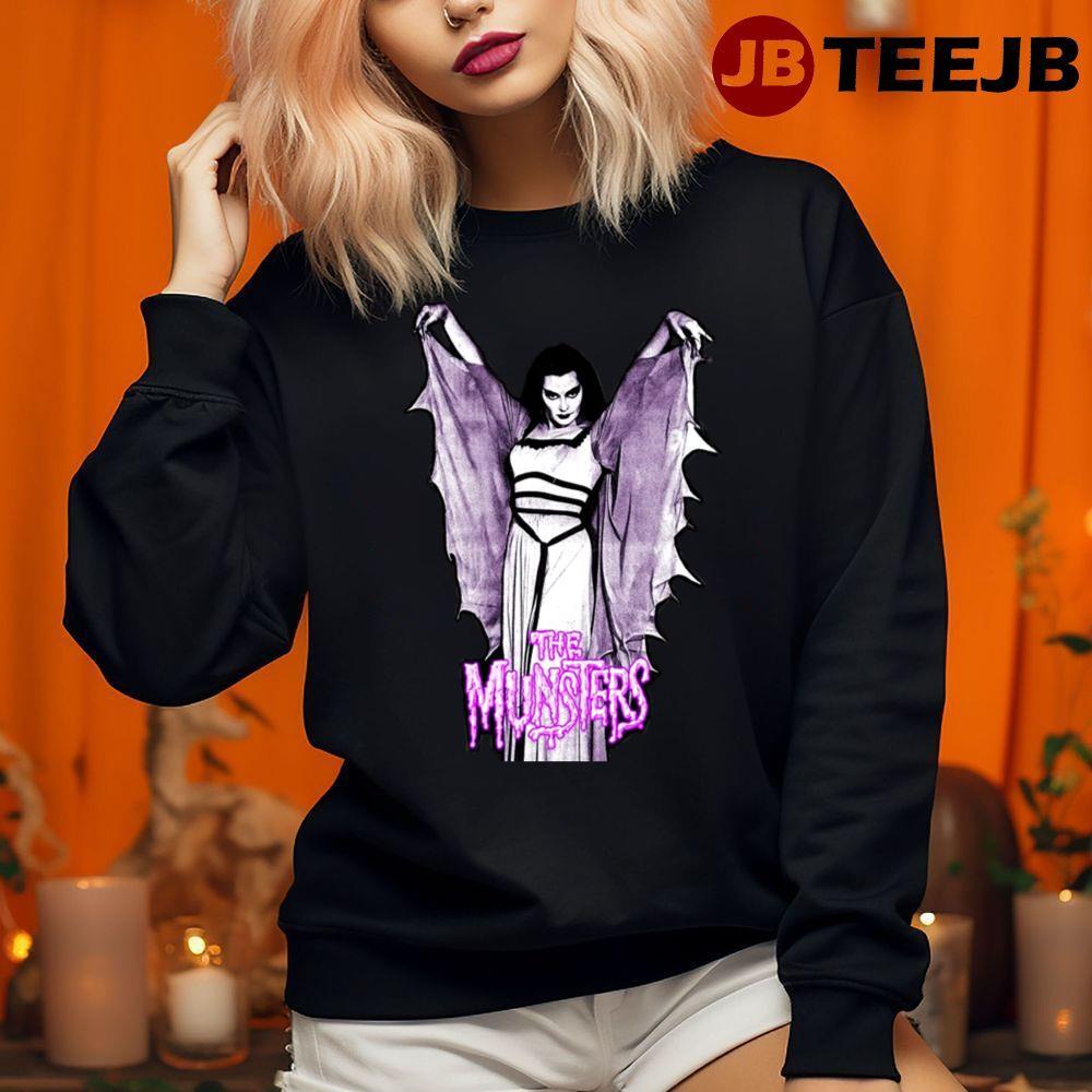 Bat Lily The Munsters Happy Halloween TeeJB Unisex Sweatshirt