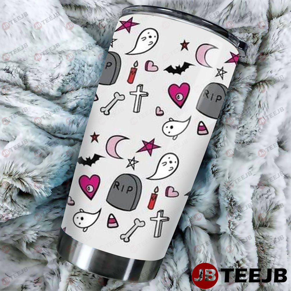 Bats Boos Halloween Pattern 219 Tumbler