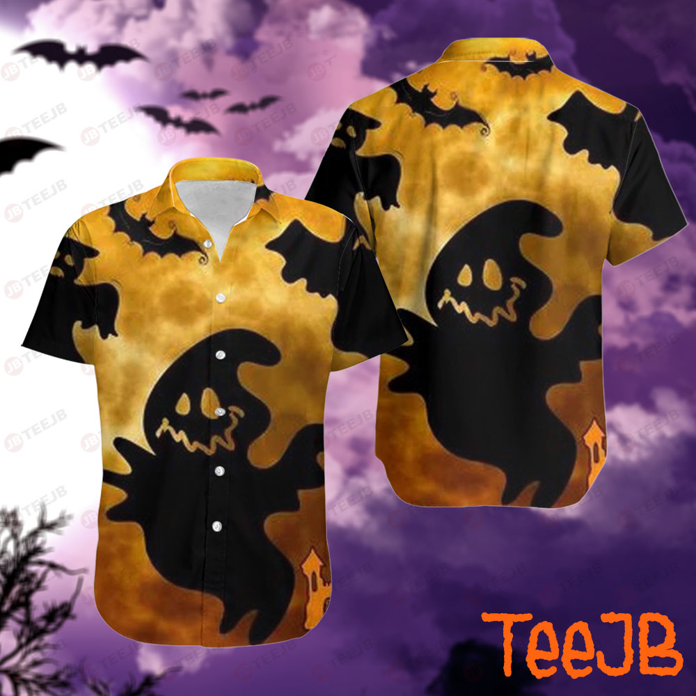 Bats Boos Halloween Pattern 399 Hawaii Shirt