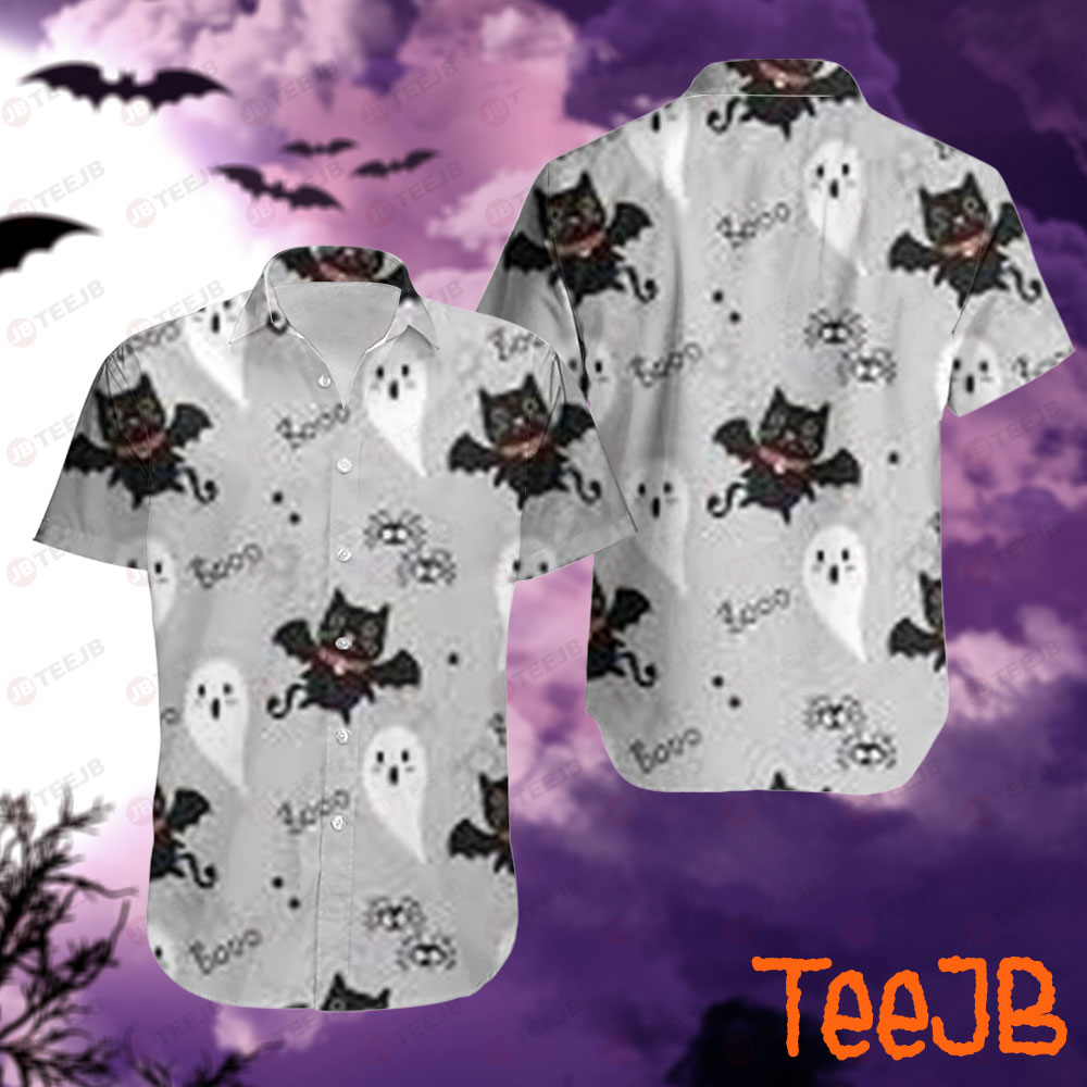 Bats Cats Boos Halloween Pattern 057 Hawaii Shirt