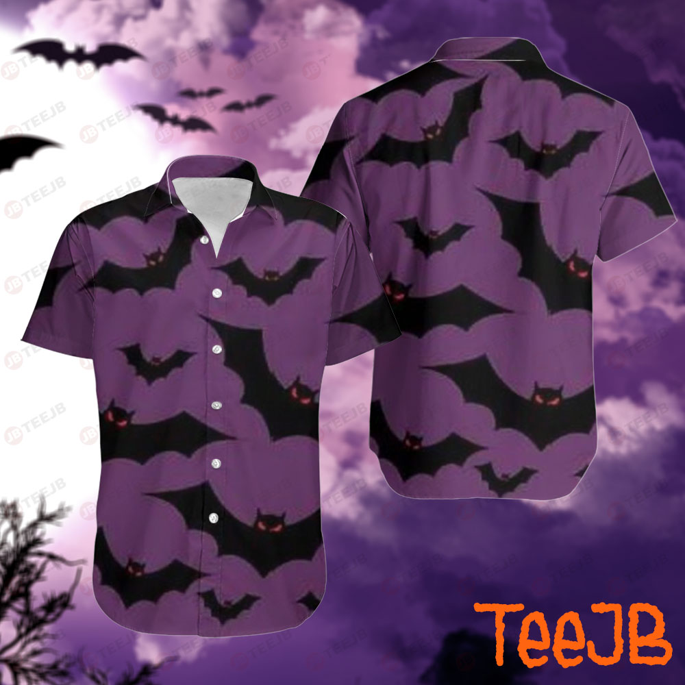 Bats Halloween Pattern 175 Hawaii Shirt