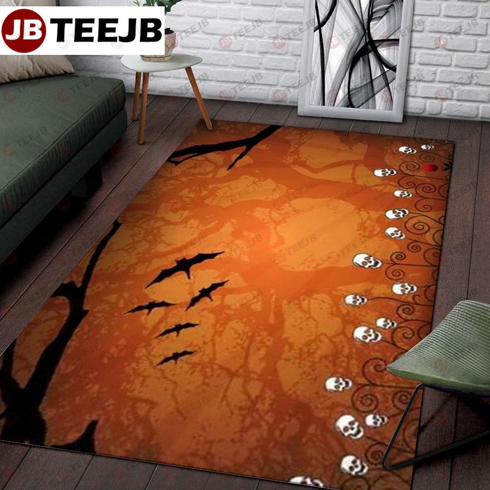 Bats Halloween Pattern 237 TeeJB Rug Rectangle