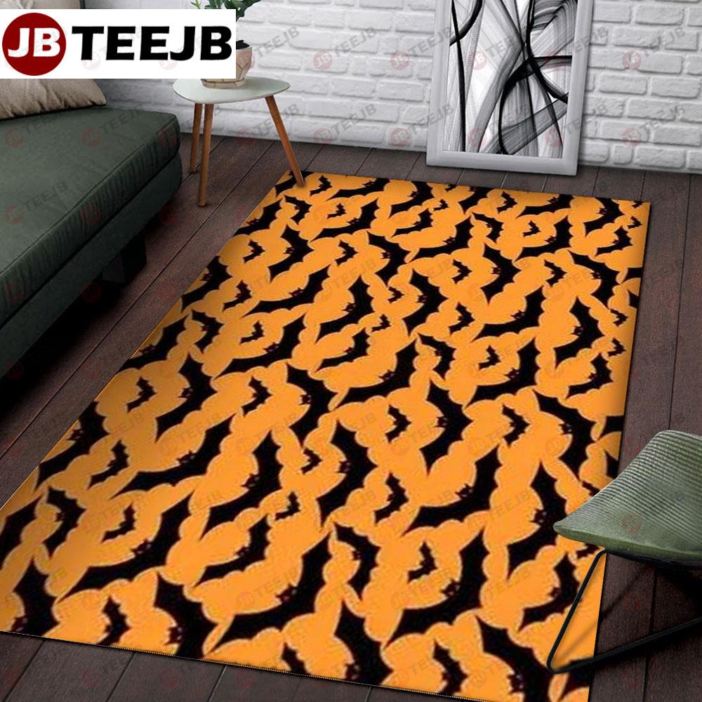 Bats Halloween Pattern 275 TeeJB Rug Rectangle