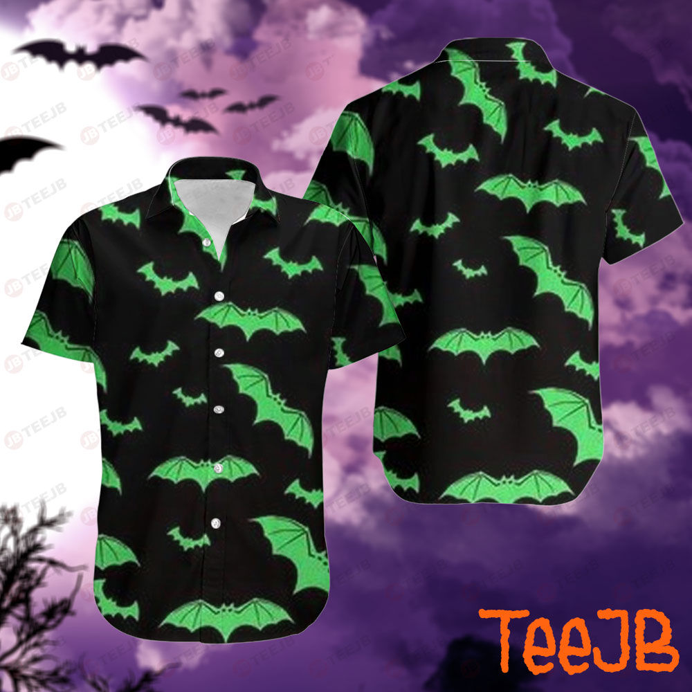 Bats Halloween Pattern 286 Hawaii Shirt