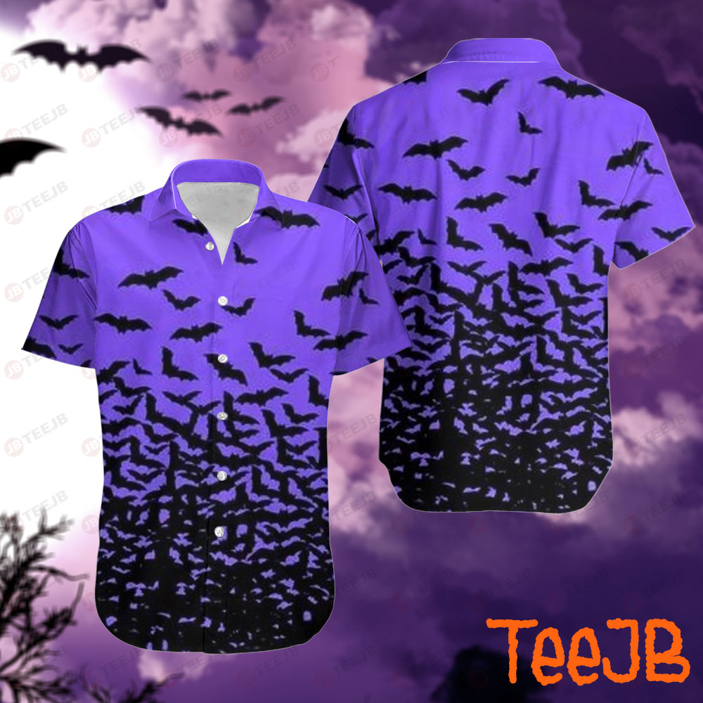 Bats Halloween Pattern 307 Hawaii Shirt