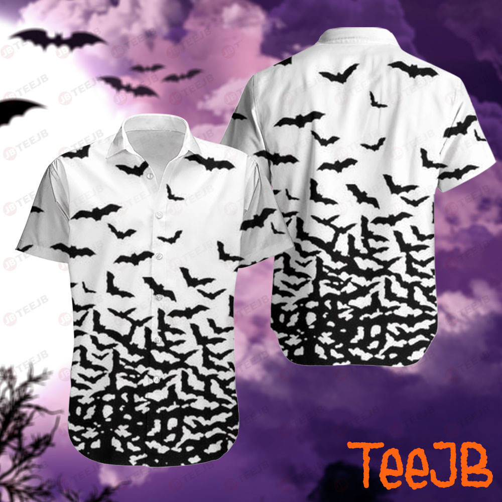 Bats Halloween Pattern 381 Hawaii Shirt