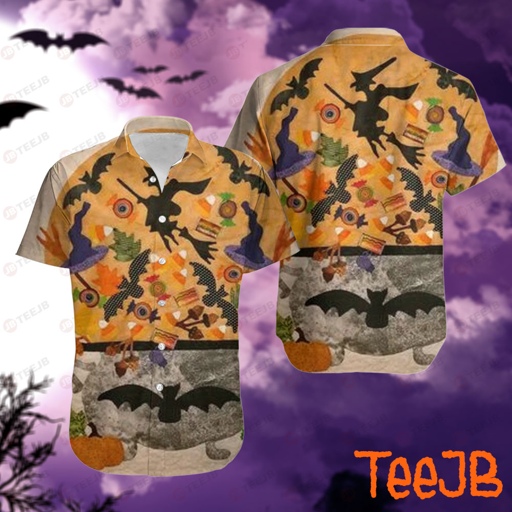 Bats Halloween Pattern 391 Hawaii Shirt