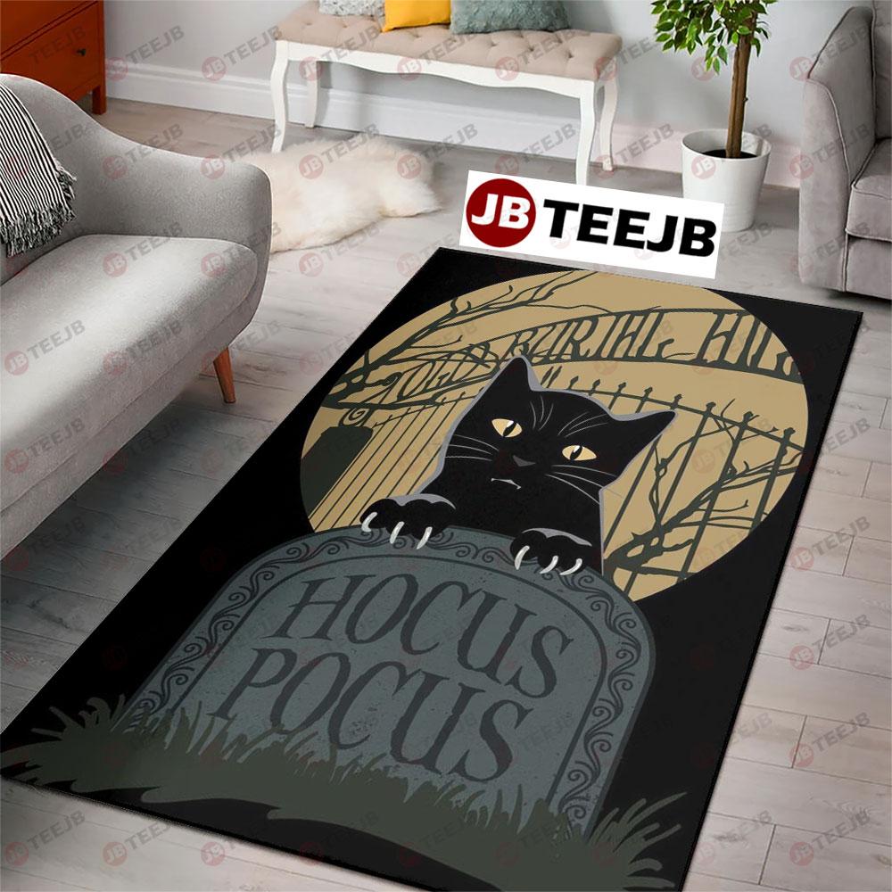 Black Cat Hill Hocus Pocus Halloween TeeJB Rug Rectangle