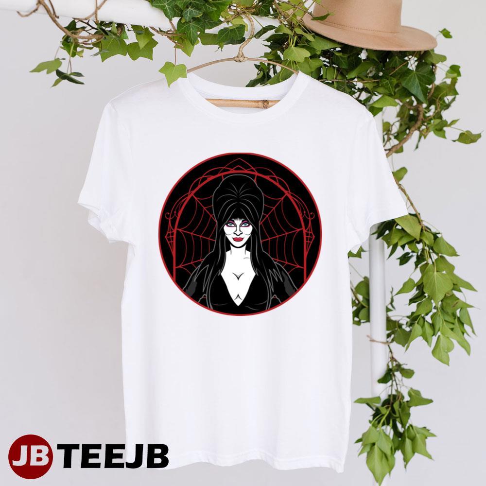 Black Circle Elvira Mistress Of The Dark Happy Halloween TeeJB Unisex T-Shirt