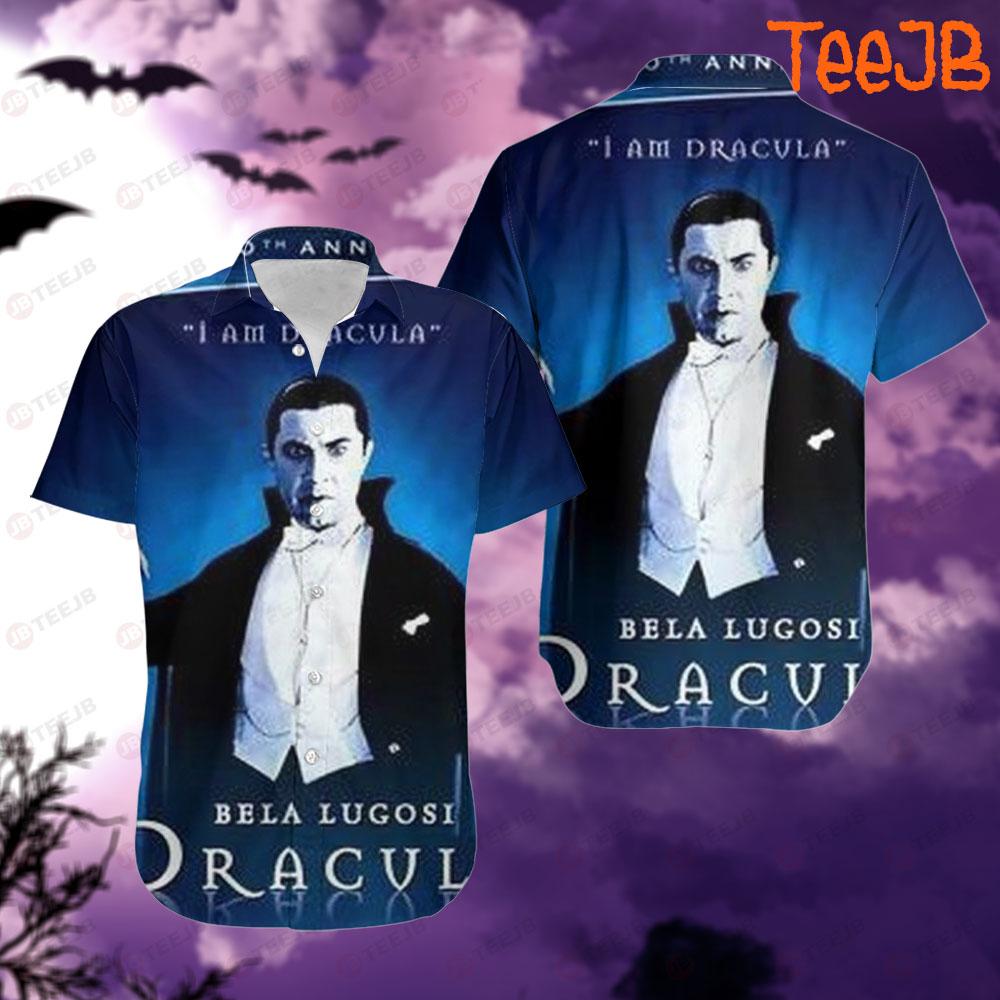 Blue Style Lugosi Dracula Halloween TeeJB Hawaii Shirt