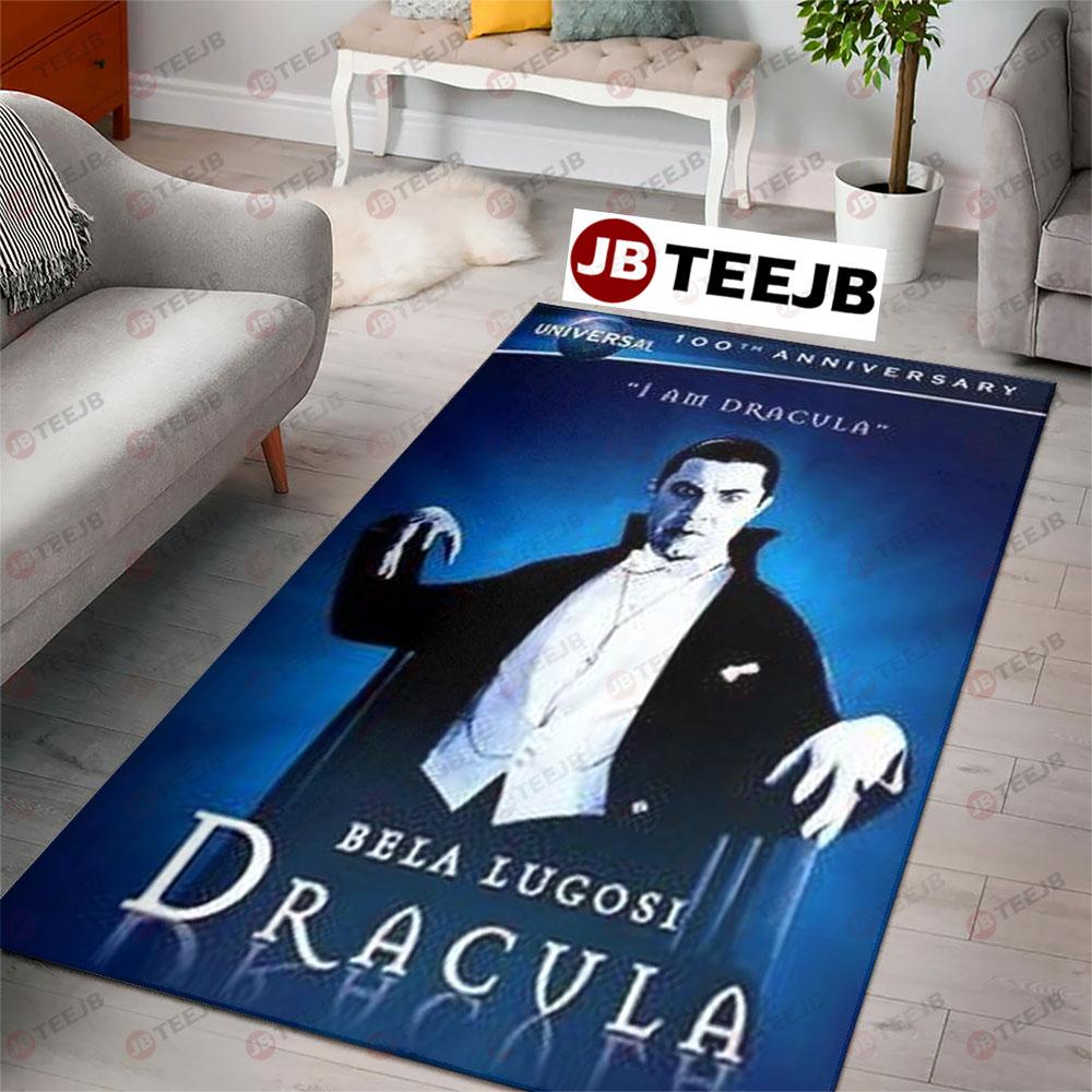 Blue Style Lugosi Dracula Halloween TeeJB Rug Rectangle