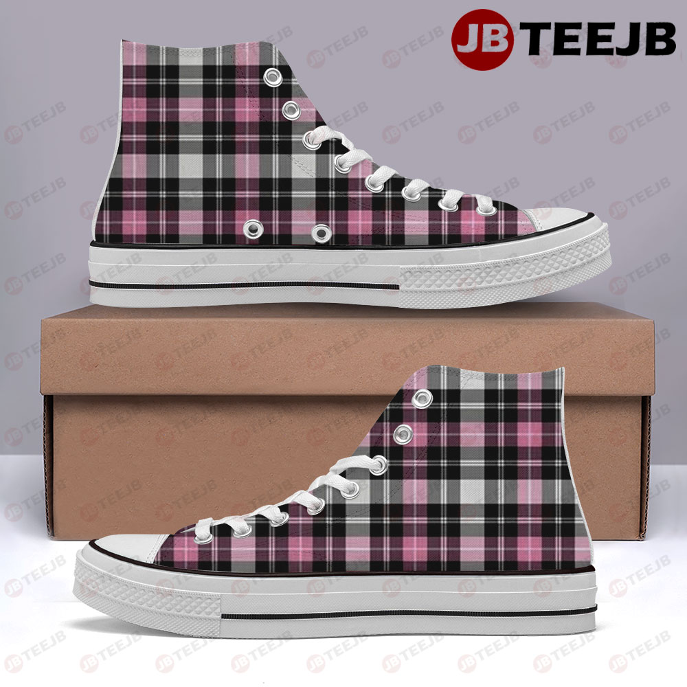 Burberry Pattern Version 12 High Top Retro Canvas Shoes