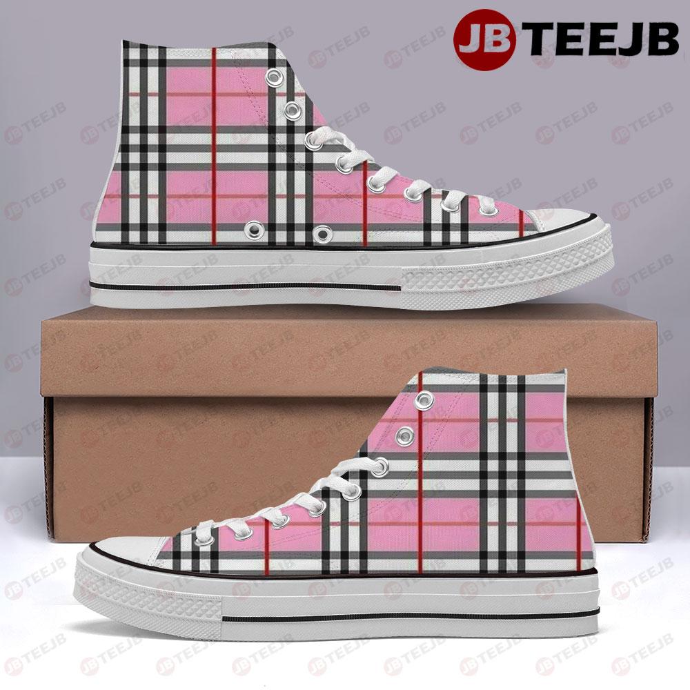 Burberry Pattern Version 21 TeeJB High Top Retro Canvas Shoes