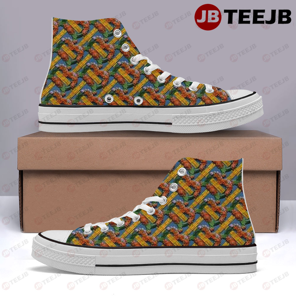 Burberry Pattern Version 32 High Top Retro Canvas Shoes