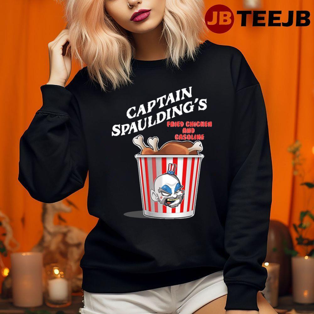 Captain Spauldings Fried Chicken House Of 1000 Corpses Happy Halloween TeeJB Unisex Sweatshirt