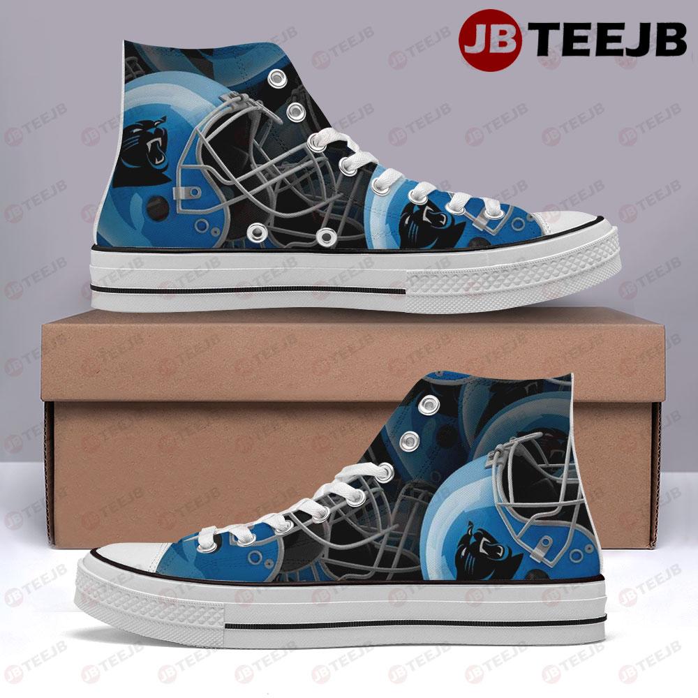 Carolina Panthers Helmets American Sports Teams TeeJB High Top Retro Canvas Shoes