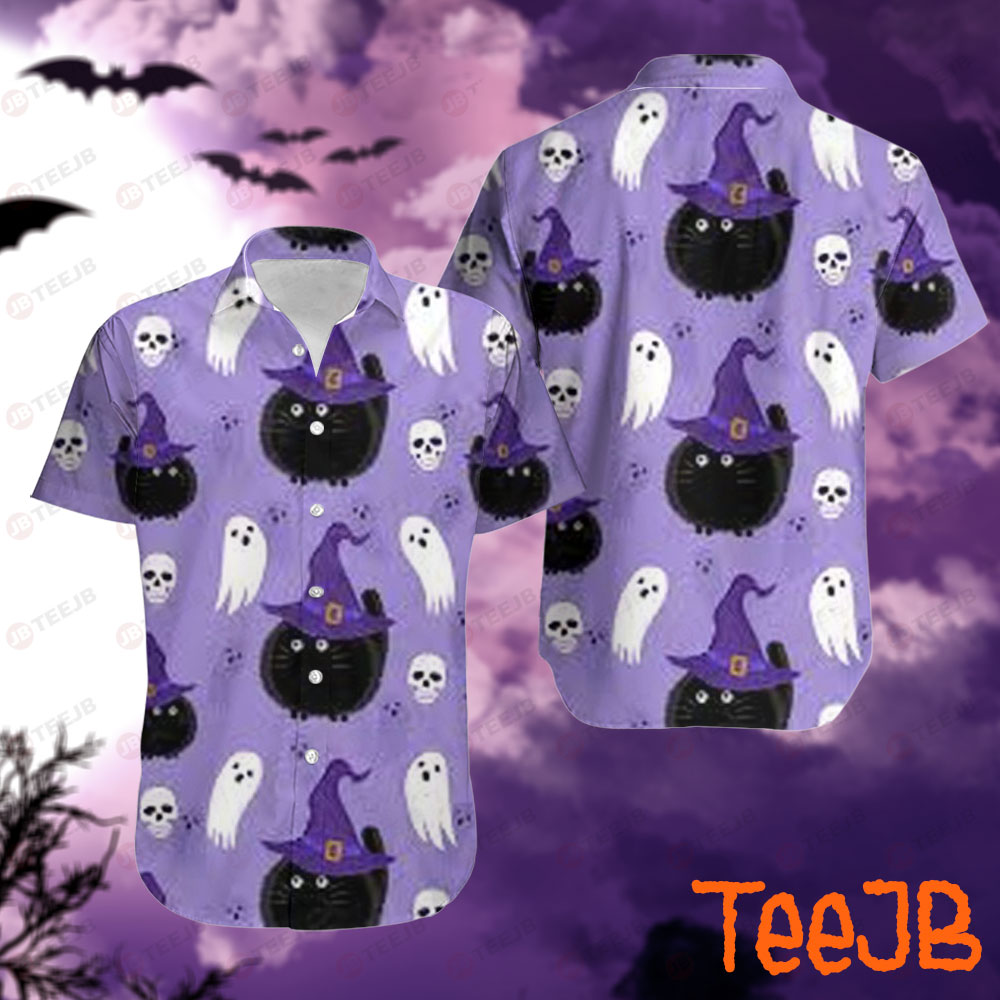 Cats Boos Halloween Pattern 054 Hawaii Shirt