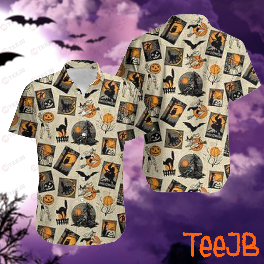 Cats Halloween Pattern 144 Hawaii Shirt