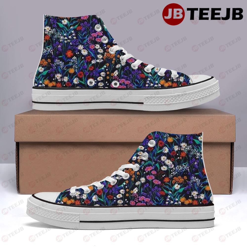 Chanel Pattern Version 218 TeeJB High Top Retro Canvas Shoes