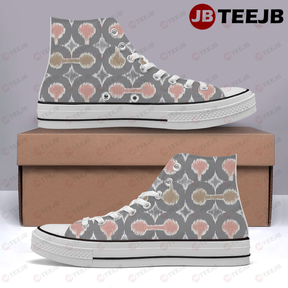 Coach Pattern Version 12 High Top Retro Canvas Shoes