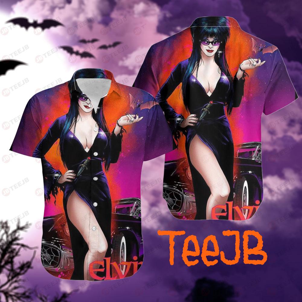 Cool Elvira Mistress Of The Dark Halloween TeeJB Hawaii Shirt