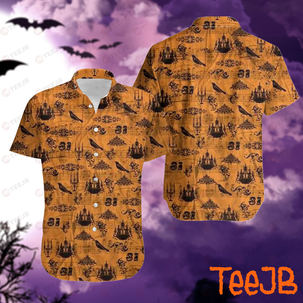 Crows Halloween Pattern Hawaii Shirt