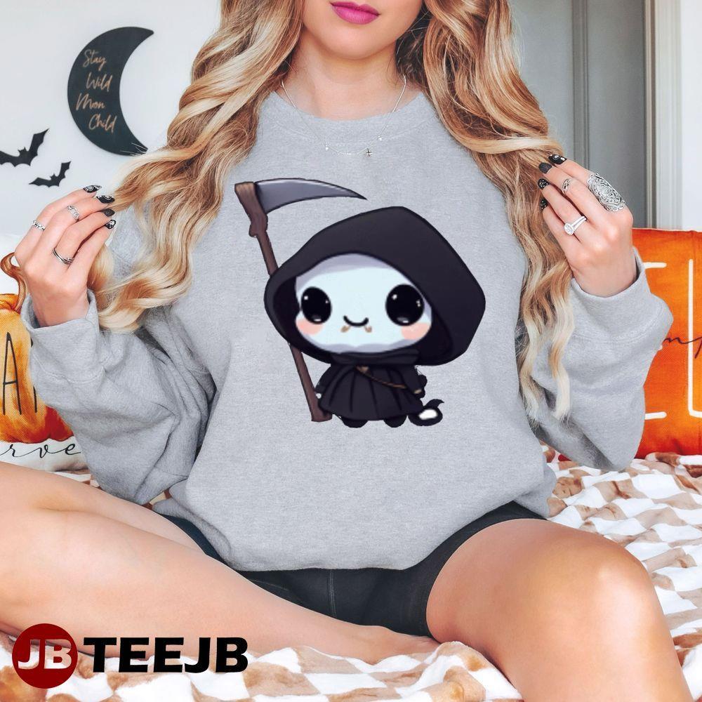 Cute Death With His Scythe Halloween TeeJB Unisex Sweatshirt