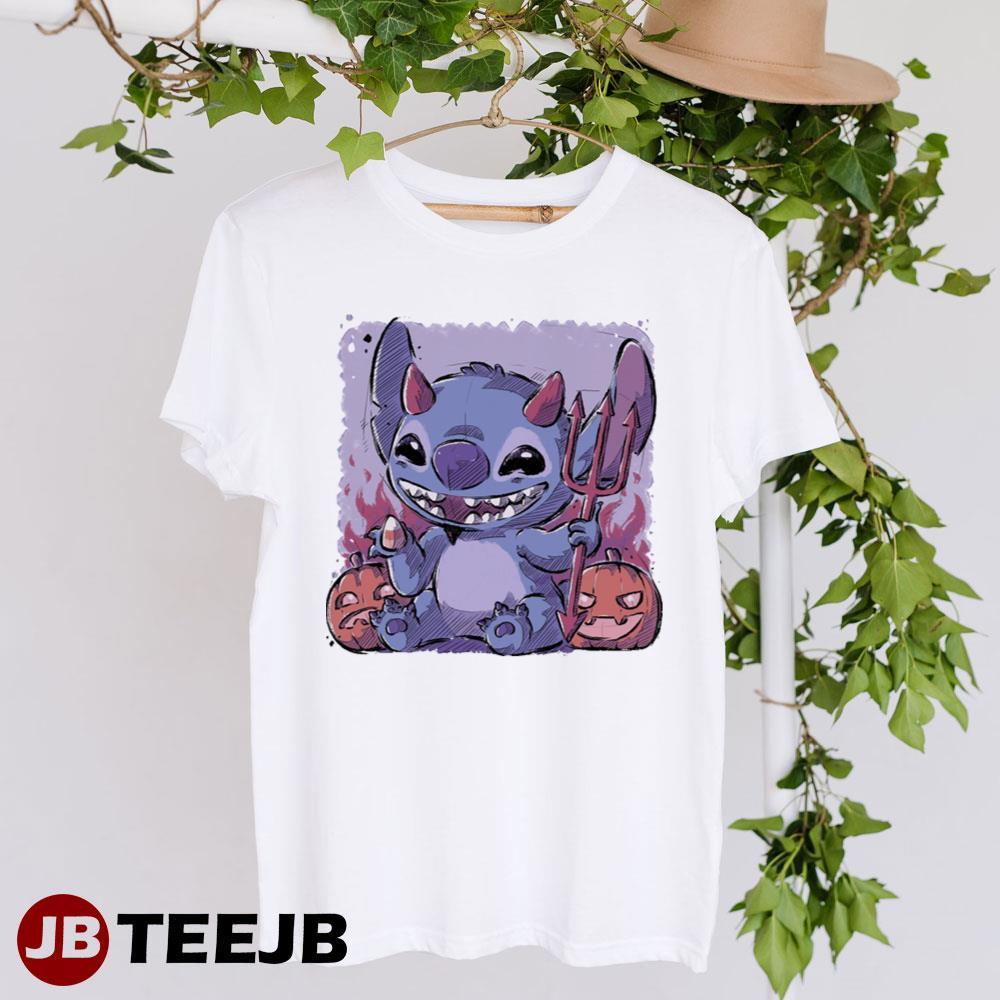 Cute Devil Stitch Pumpkin Halloween TeeJB Unisex T-Shirt