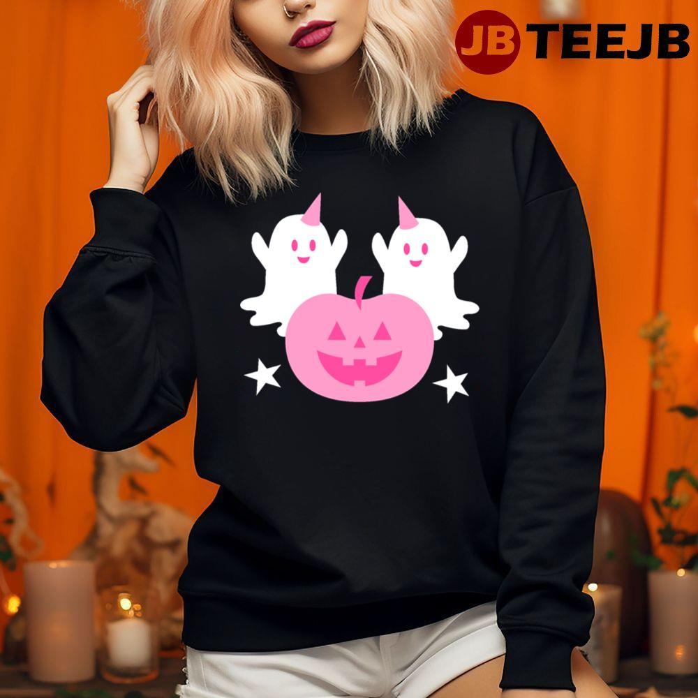 Cute Ghosts And Pumpkin Casper Happy Halloween TeeJB Unisex Sweatshirt