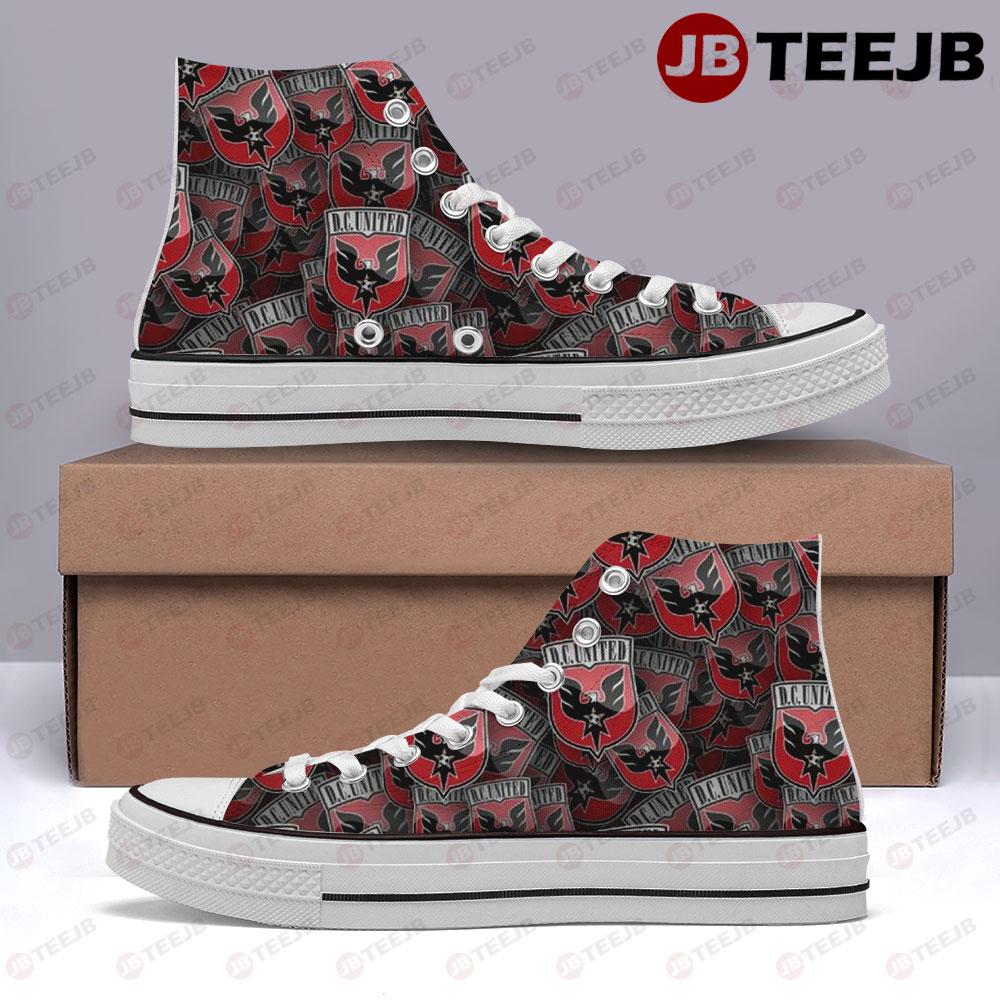 D.C. United 23 American Sports Teams TeeJB High Top Retro Canvas Shoes