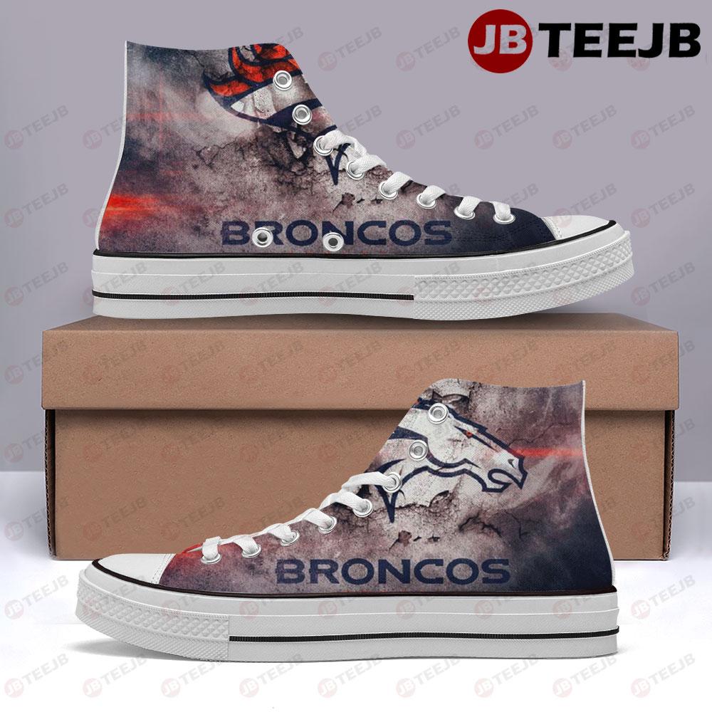 Denver Broncos 23 11×16 Sm American Sports Teams TeeJB High Top Retro Canvas Shoes