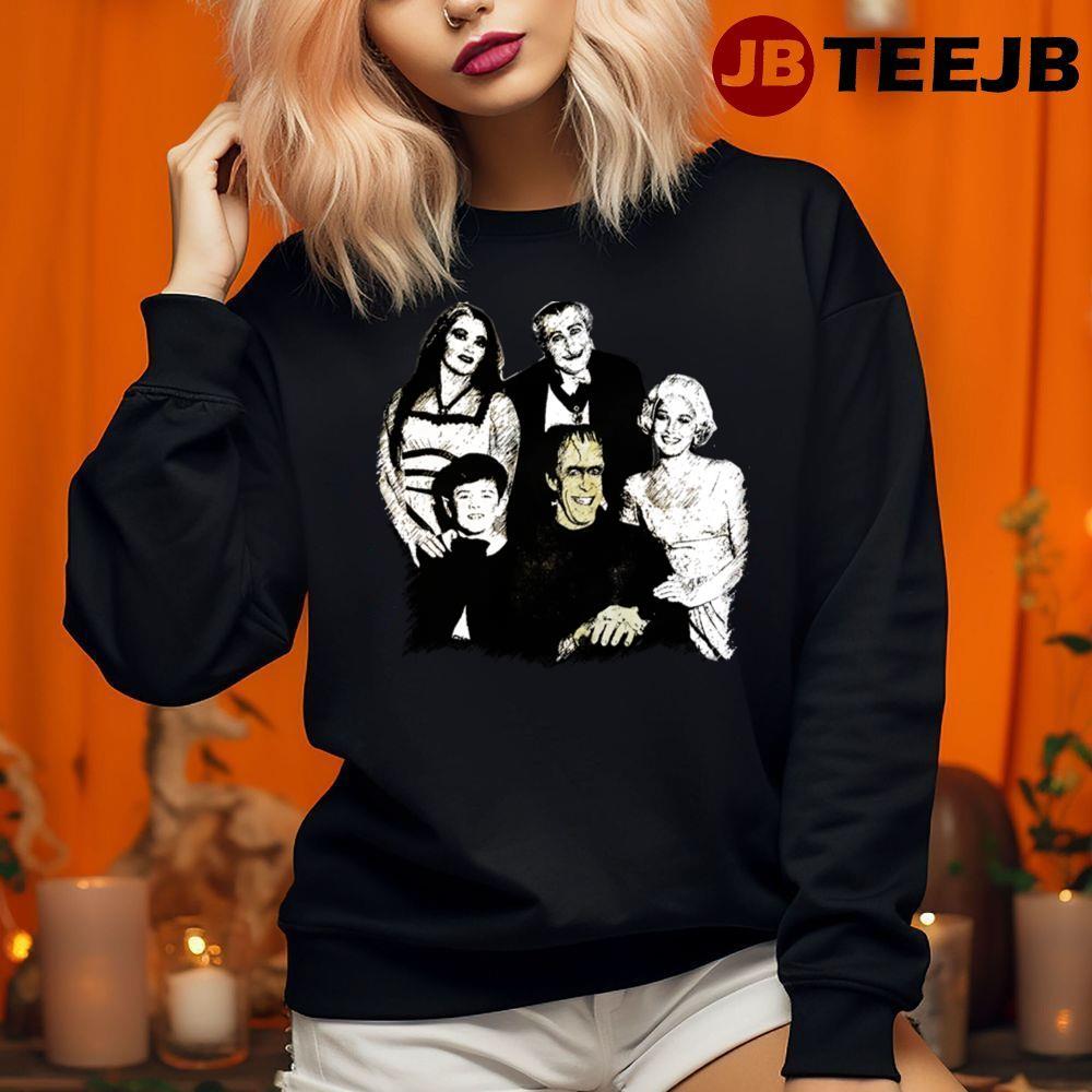 Family Portrait The Munster Happy Halloween TeeJB Unisex Sweatshirt