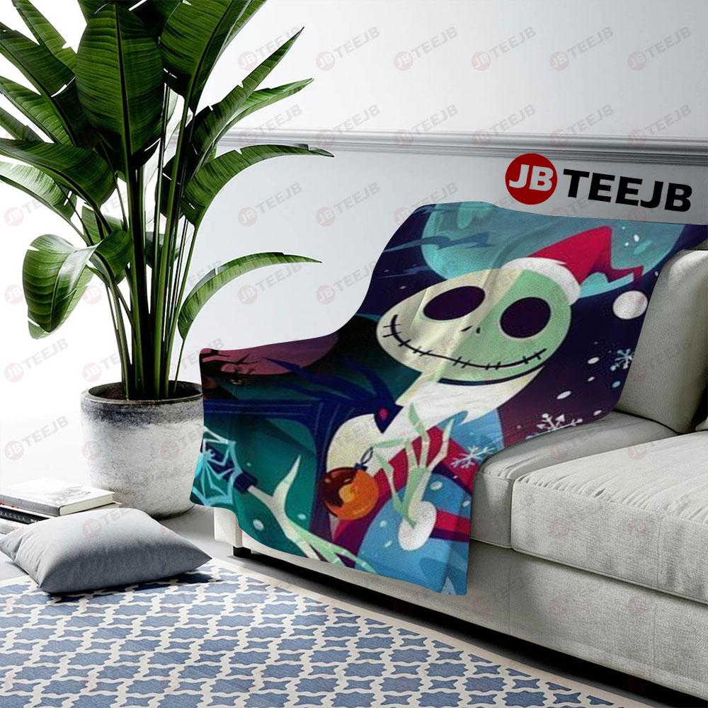 Funny Santa Jack The Nightmare Before Christmas Halloween TeeJB US Cozy Blanket