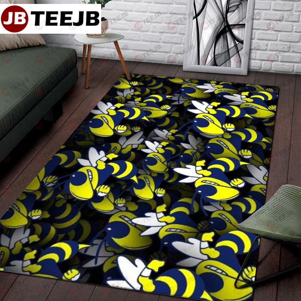 Georgia Institute Of Technology Yellow Jackets Blue American Sports Teams TeeJB Rug Rectangle