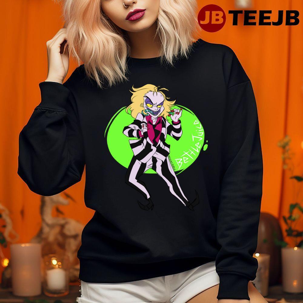 Green Circle Beetlejuice Happy Halloween TeeJB Unisex Sweatshirt